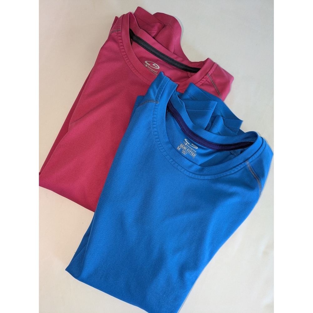 Bundle of 2 Champion Athletic‎ Tops Women's Medium Blue Pink Activewear Stretch